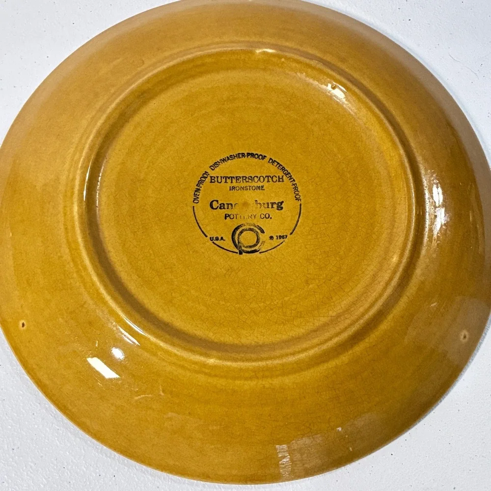 Canonsburg Pottery Butterscotch Ironstone Plate 10